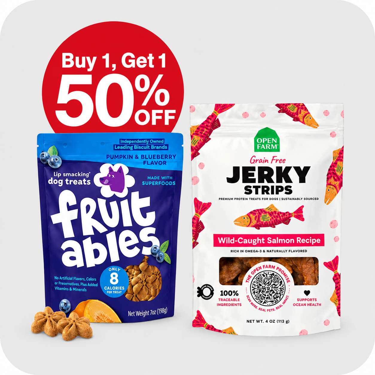 Buy 1, Get 1 50% Off Select Treats 