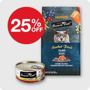 25% Off Fussie Cat Cat Food