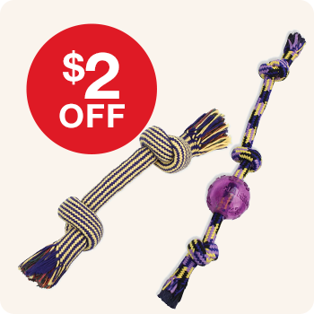 Two rope toys are on sale for $ 2 off