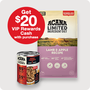 Get $20 in VIP Rewards with Minimum Purchase of $100 of Acana 