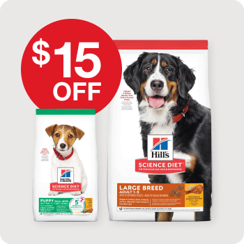 $15 Off with the purchase of $75 Hill's items