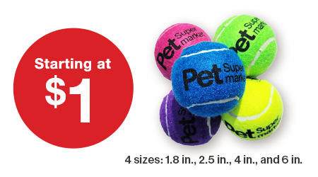 Starting at $1 4 sizes of balls