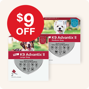K 9 Advantix II Flea & Tick Treatment for large & small dogs