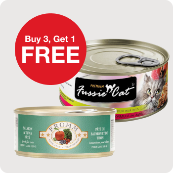 Buy 3, Get 1 Free Wet Cat Food (Fussie Cat and Fromm)