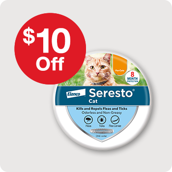 $10 Off Seresto Flea & Tick Collars for Dogs & Cats 