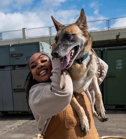 K-9 Juci with her handler