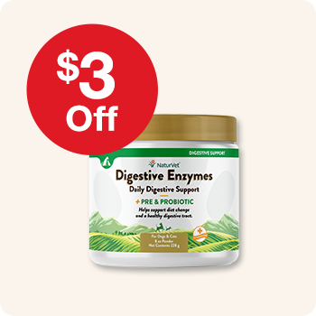$3 Off NaturVet Digestive Enzymes Pre & Probiotics Powder Supplement 8oz