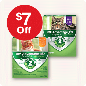 $7 Off Advantage XD Flea Treatment for Cats 1 Pk