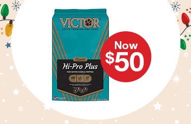 "Now $50" Victor Hi-pro dog food