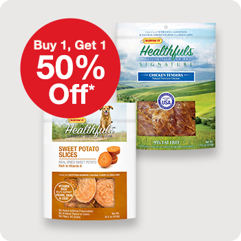 Buy 1, Get 1 50% Off Ruffin' It Healthfuls Dog Treats  bags