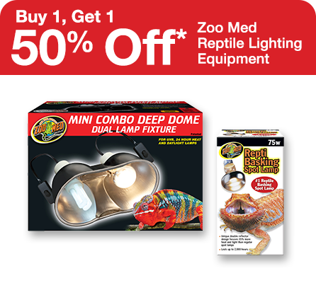 Buy 1, Get 1 50% Off Zoo Med Reptile Lighting Equipment