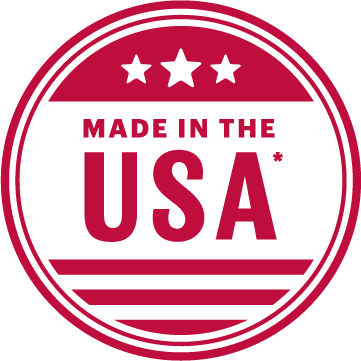 Made in the USA" badge in red