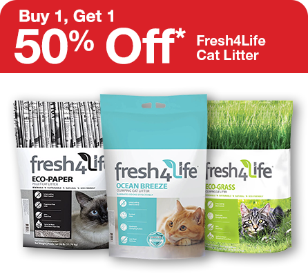 Buy 1, Get 1 50% Off Fresh 4 Life Cat Litter 