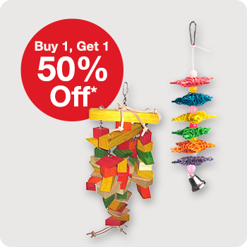 Buy 1, Get 1 50% Off A&E Bird Toys and Accessories