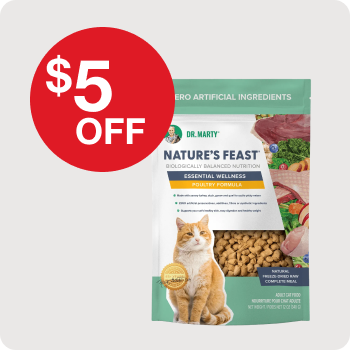 $5 Off Dr. Marty Cat Food 5.5 oz. bags