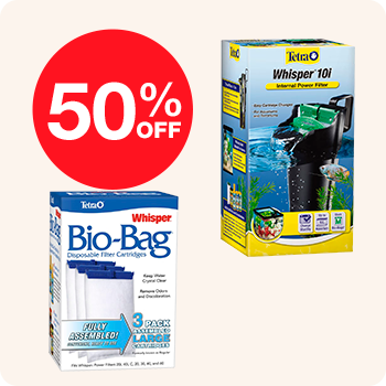 50% off on bio-bag and bio-bag plus promotional offer displayed on a colorful background.