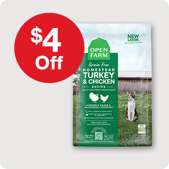 $4 Off Open Farm Cat Food  4 lb. bags
