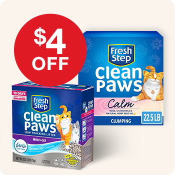 Fresh Step Clean Paws & Heavy Duty Clumping Cat Litter 