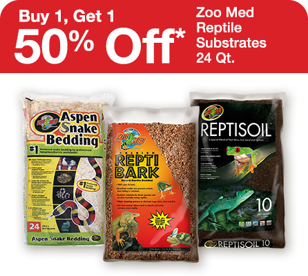 Buy 1, Get 1 50% Off Zoo Med Reptile Substrates 24 Qt.