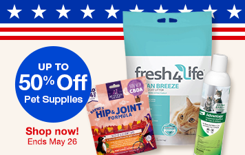Up to 50% off Pet Supplies shop now ends May 23 image of hip and joint supplements and flea shampoo