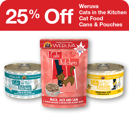 25% Off Weruva Cats in the Kitchen Cat Food cans & pouches