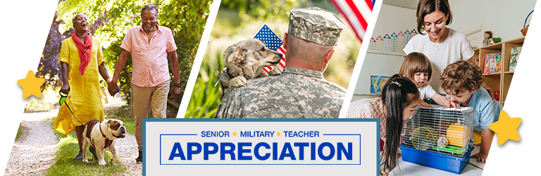 Seniors, Military, Teachers stars