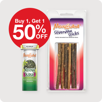 Buy 1 Get 1 50% off Meowijuana Cat Toys and Catnip