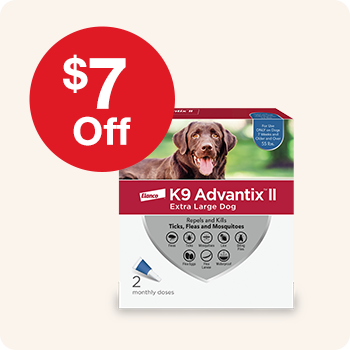 $7 Off K9 Advantix II Flea & Tick Treatement for Dogs 2pk