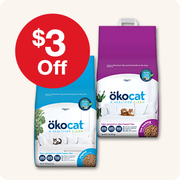 $3 Off Okocat Litter Original & Low Tracking Large
