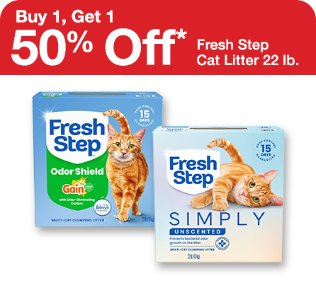Buy 1, Get 1 50% Off Fresh Step Cat Litter 22 lb.