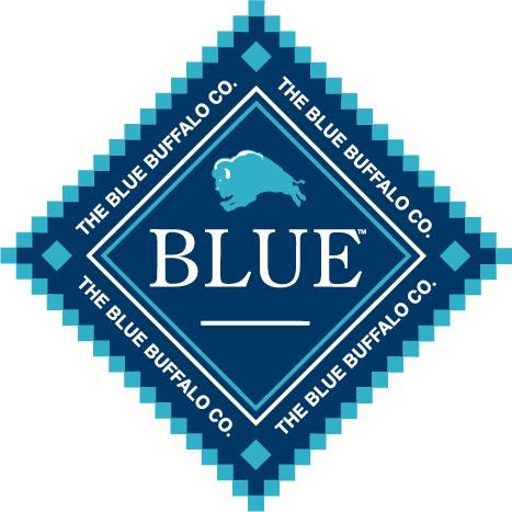 Blue Buffalo logo - blue diamond shape with "Blue" on it