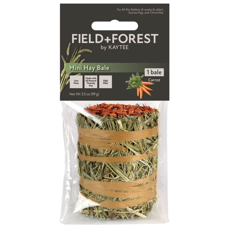 Field+Forest By Kaytee Mini Hay Bale, Carrot