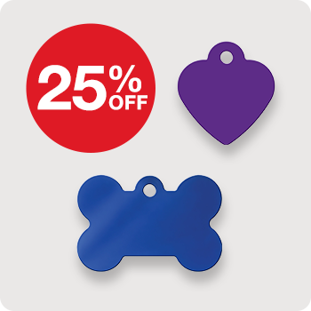 25% Off ID Spot Engravable Pet Tags 