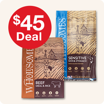 $45 Deal Wholesomes Dog Food 30 - 40 lb. bags