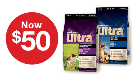 Now $50 Performatrin Dog Food bags