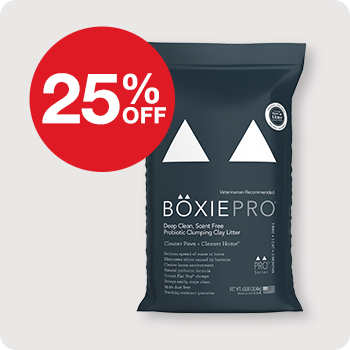 25% Off Boxie Cat Pro & Lightweight Cat Litter 11.5 & 28 lb.