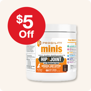 $5 Off Progility Mini Hip & Joint Dog Soft Chews 60 ct.