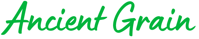 Ancient Grains in green font
