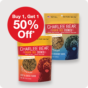 Buy 1, Get 1 50% Off Charlee Bear Crunch Dog Treats  8 oz. bags