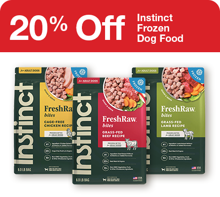 20% Off Instinct Frozen Dog Food