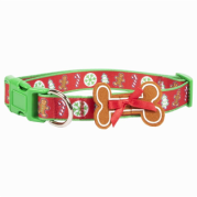 Red Gingerbread Holiday Bone Collar