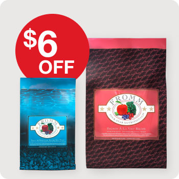 $6 Off Fromm Four-Star Dog Food  26 lb. bags