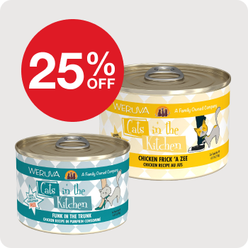 25% Off Weruva Cats in the Kitchen Cat Food cans & pouches