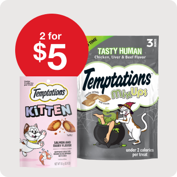 2 / $5 Temptations Cat Treats 3 oz. bags