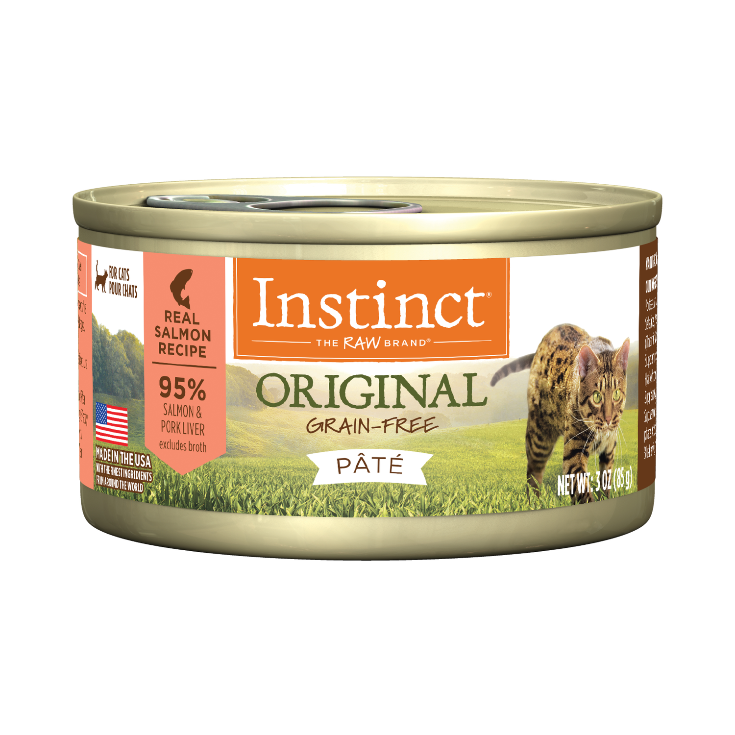 Instinct Original Grain-Free Pate Wet Cat Food, Real Salmon Recipe, 3-Oz Can