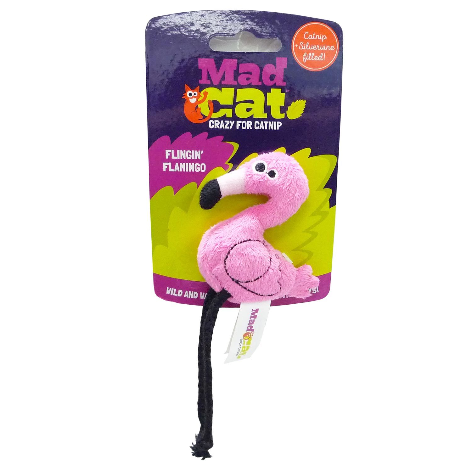 Mad Cat Flingin' Flamingo Catnip Filled Cat Toy