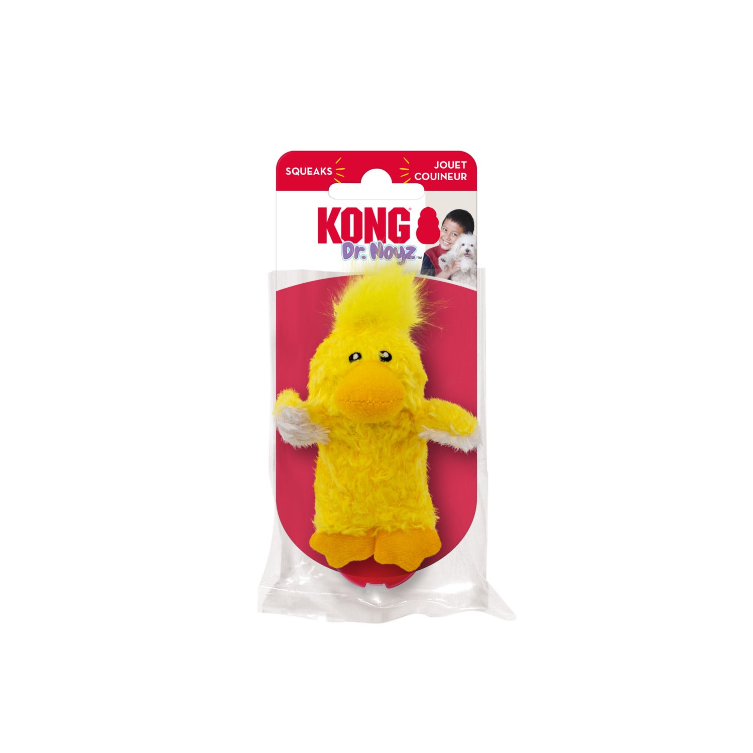 Kong Dr. Noyz Duck Plush Squeaky Dog Toy, 5