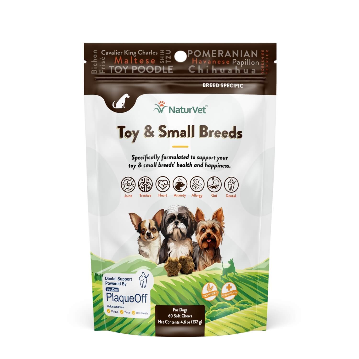 Naturvet Breed Specific Toy & Small Breed Soft Chew Daily Supplement For Dogs
