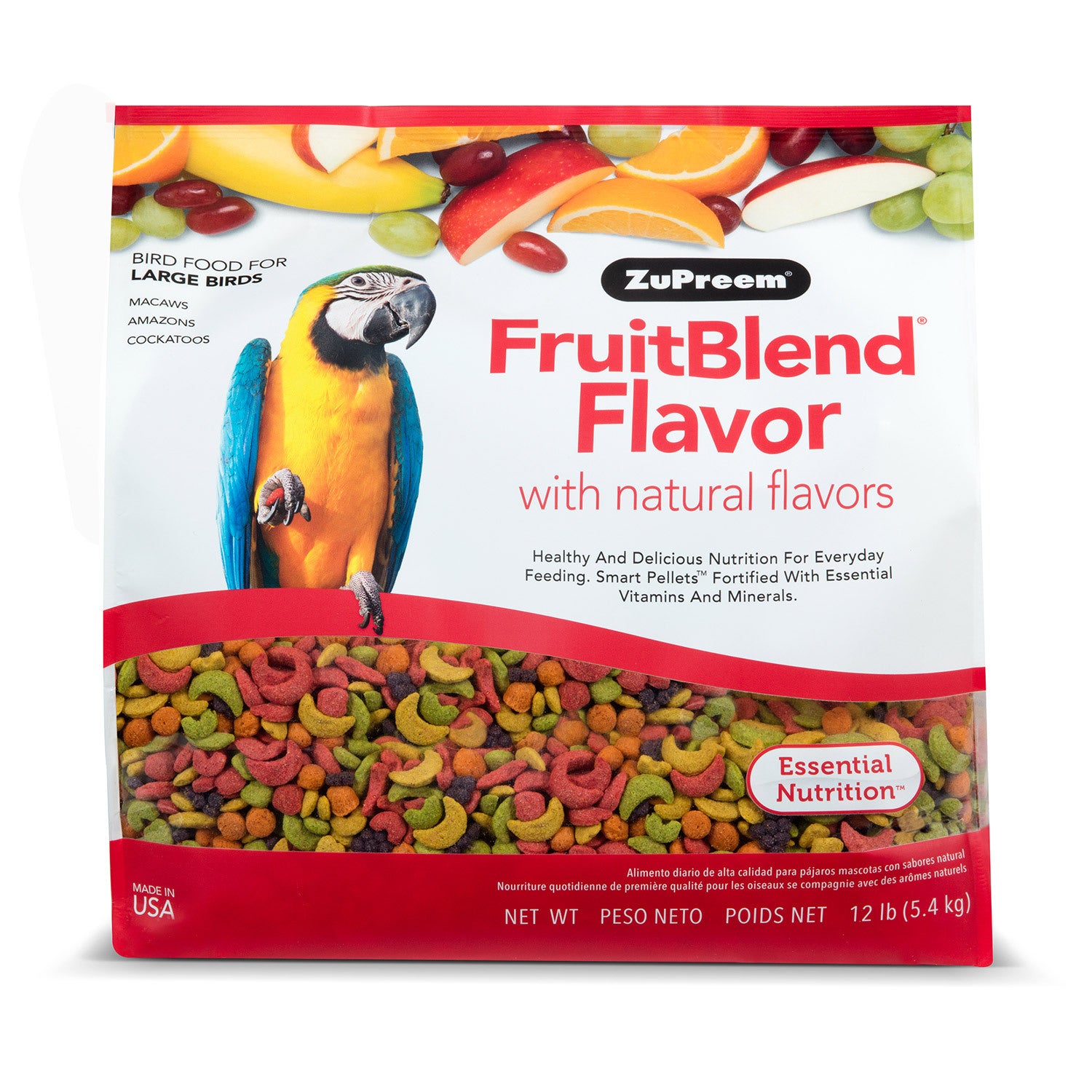 Zupreem Fruitblend With Natural Fruit Flavors Large Bird Food