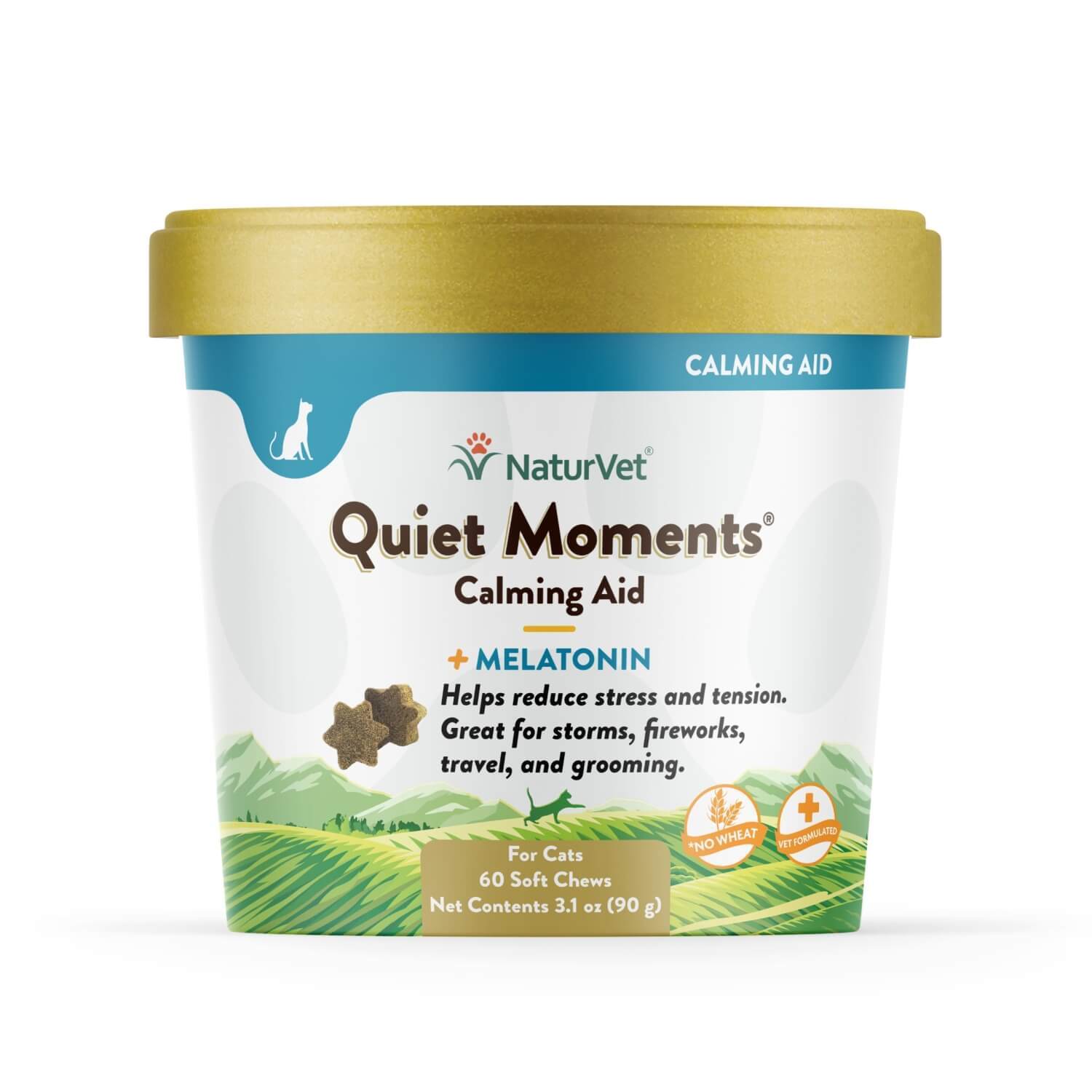 Naturvet Quiet Moments Calming Aid Cat Soft Chews With Melatonin